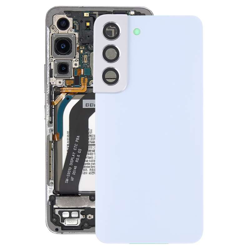 For Samsung Galaxy S22 5G SM-S901B Battery Back Cover with Camera Lens Cover (Grey)