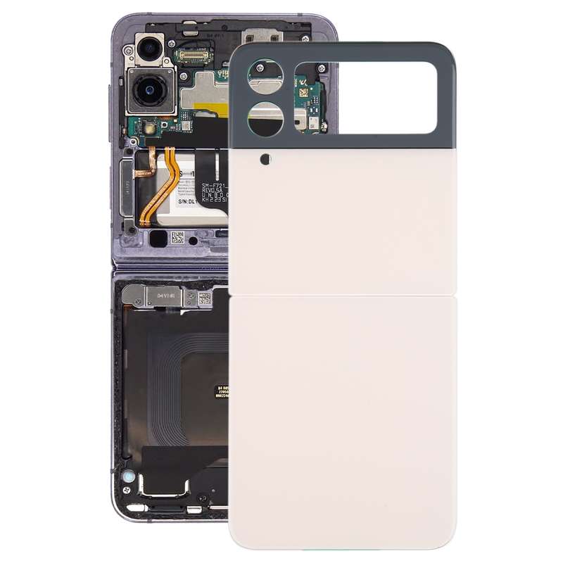 For Samsung Galaxy Z Flip4 SM-F721B Battery Back Cover with Camera Lens Cover(Black)