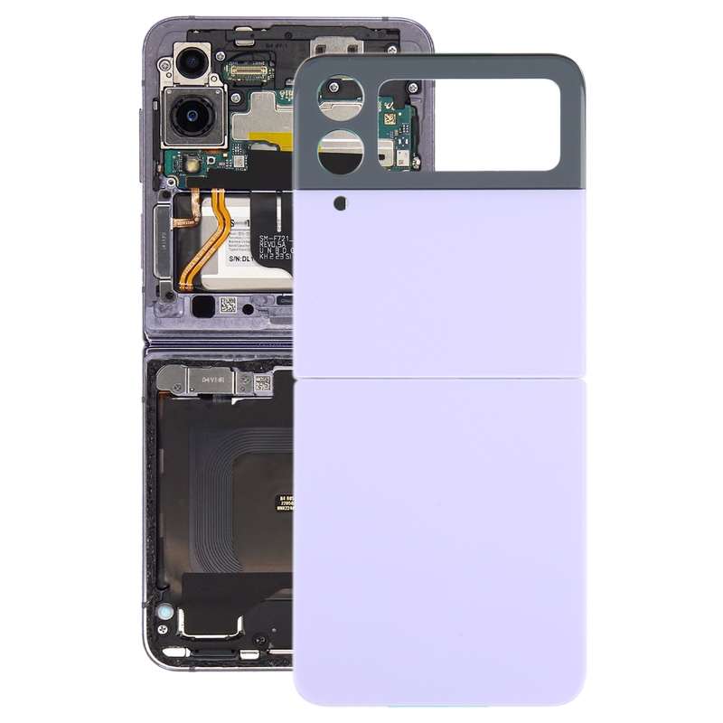For Samsung Galaxy Z Flip4 SM-F721B Battery Back Cover with Camera Lens Cover(Gold)