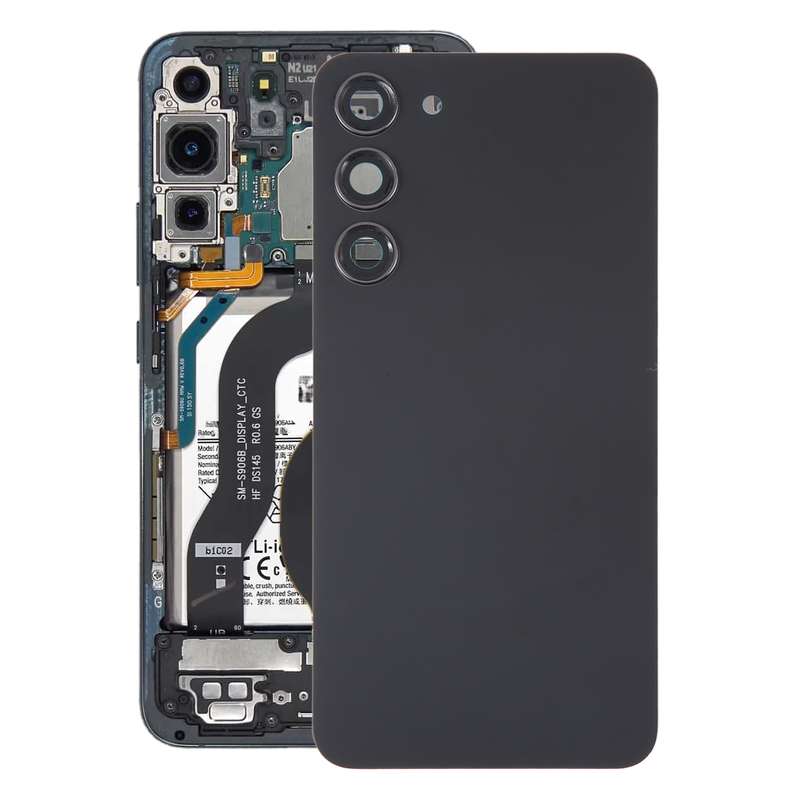 For Samsung Galaxy S23+ SM-S916B OEM Glass Battery Back Cover with Camera Lens Cover(Grey)
