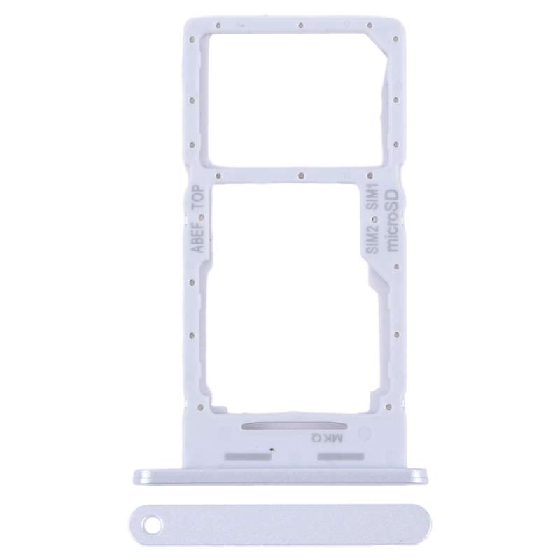 For Samsung Galaxy A25 5G SM-A256B Original SIM Card Tray + SIM Card Tray / Micro SD Card Tray (Silv