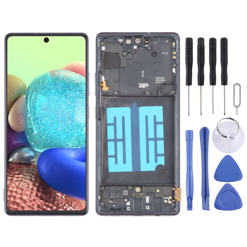 For Samsung Galaxy A71 5G SM-A716B 6.43 inch OLED LCD Screen Digitizer Full Assembly with Frame (Bla
