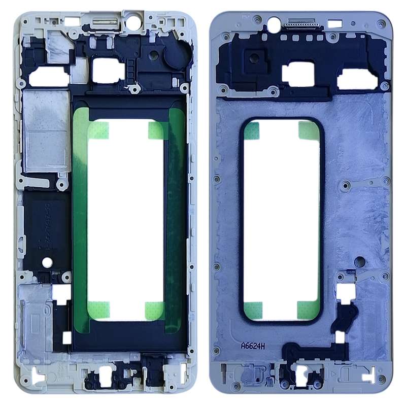For Galaxy C5 Front Housing LCD Frame Bezel Plate (White)