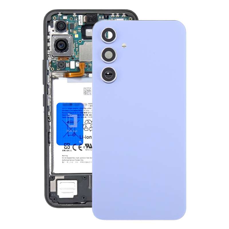 For Samsung Galaxy A54 SM-A546B Battery Back Cover with Camera Lens Cover(Black)