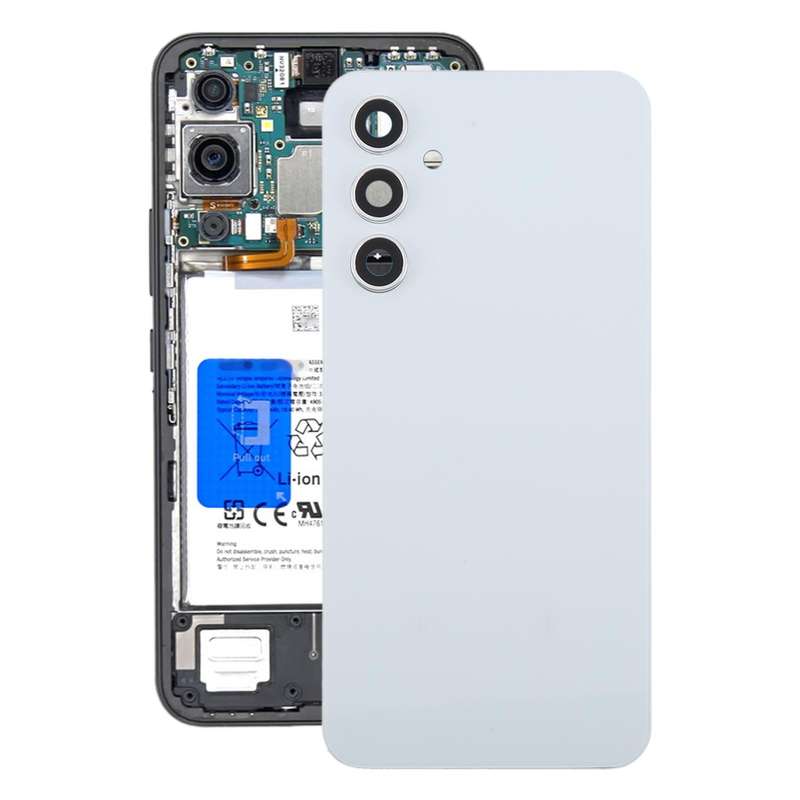 For Samsung Galaxy A54 SM-A546B Battery Back Cover with Camera Lens Cover(Black)