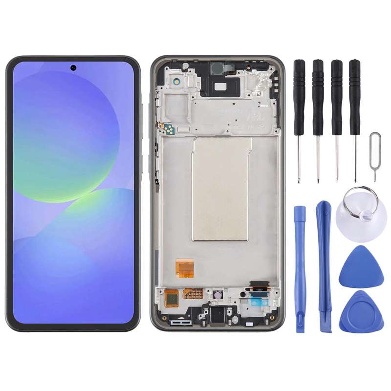 For Samsung Galaxy A36 SM-A366B 6.67 inch OLED LCD Screen Digitizer Full Assembly with Frame (Grey)