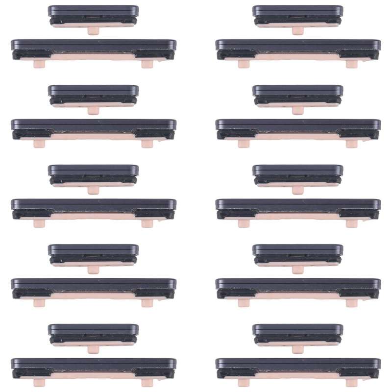 For Samsung Galaxy S25 SM-S931B 10pcs Power Button and Volume Control Button (Black)