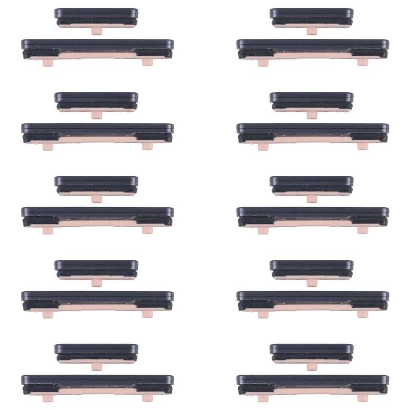 For Samsung Galaxy S25+ SM-S936B 10pcs Power Button and Volume Control Button (Black)