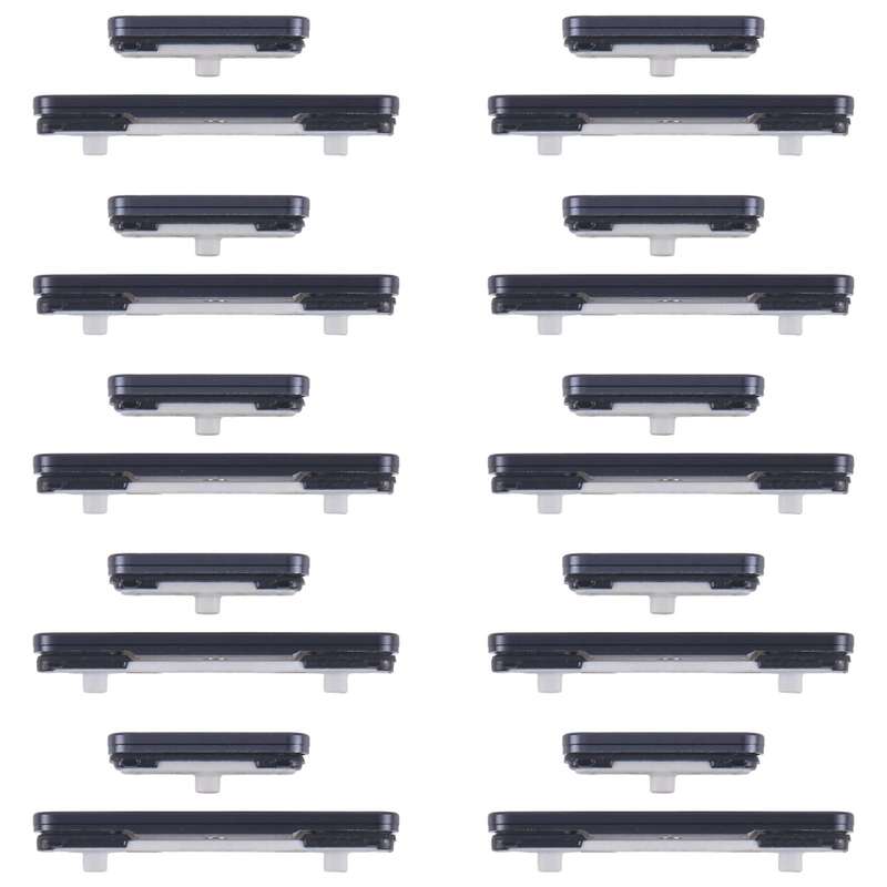 For Samsung Galaxy S25 Ultra SM-S938B 10pcs Power Button and Volume Control Button (Black)