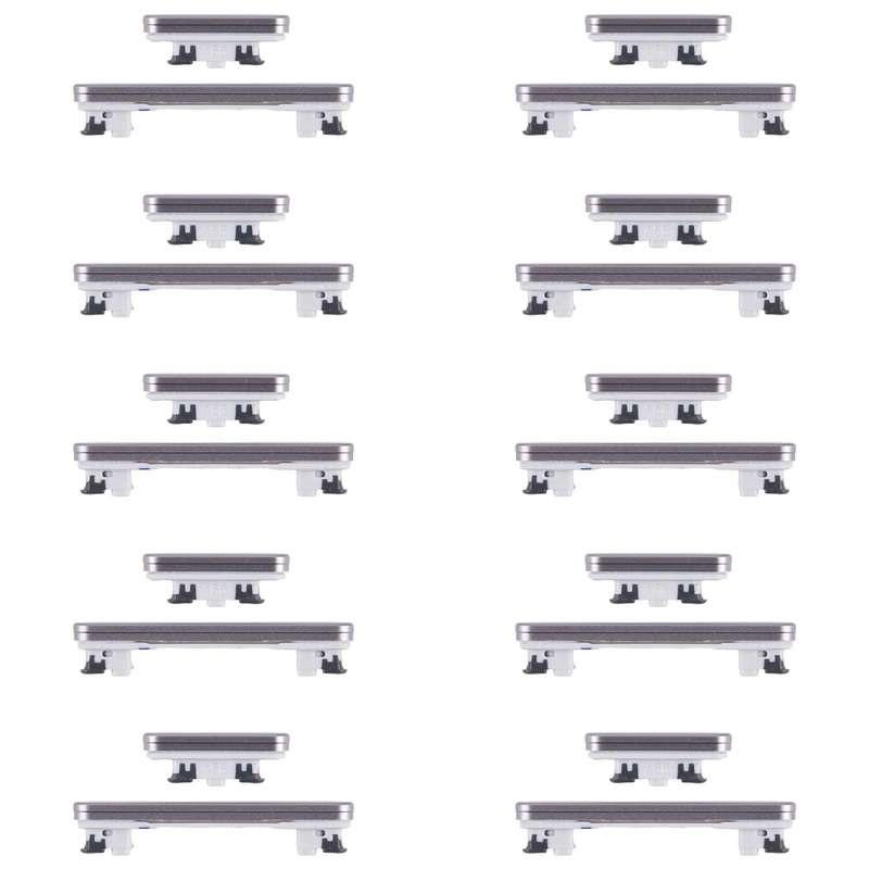 For Samsung Galaxy A56 SM-A566B 10pcs Power Button and Volume Control Button (Grey)