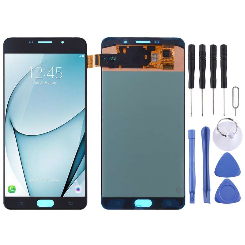 Original Super AMOLED LCD Screen for Galaxy A9 Pro (2016) / A910F Digitizer Full Assembly (Black)