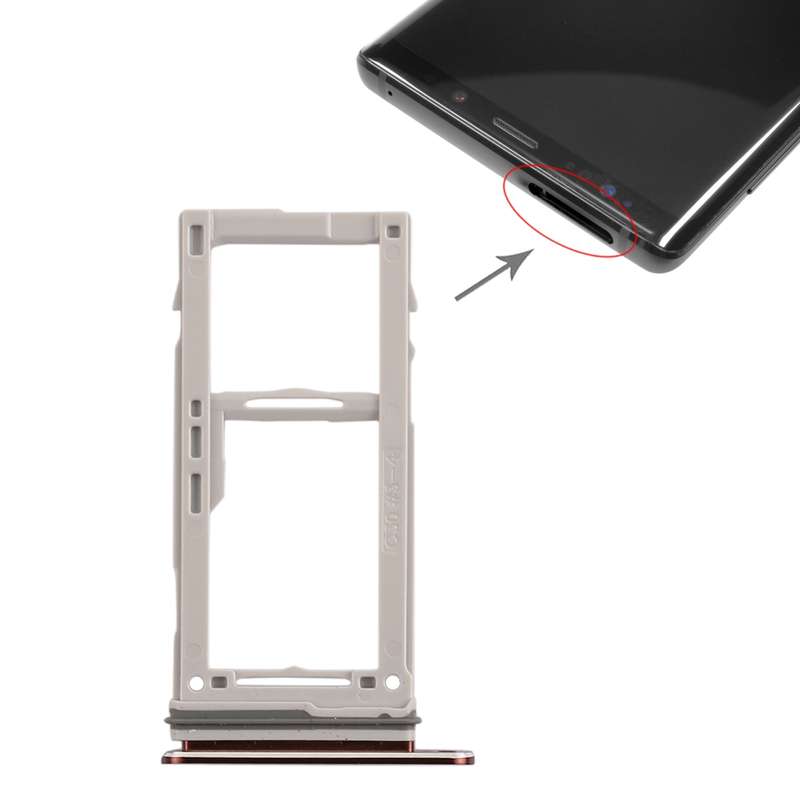 For Galaxy Note9 SIM Card Tray + SIM Card Tray / Micro SD Card Tray (Gold)