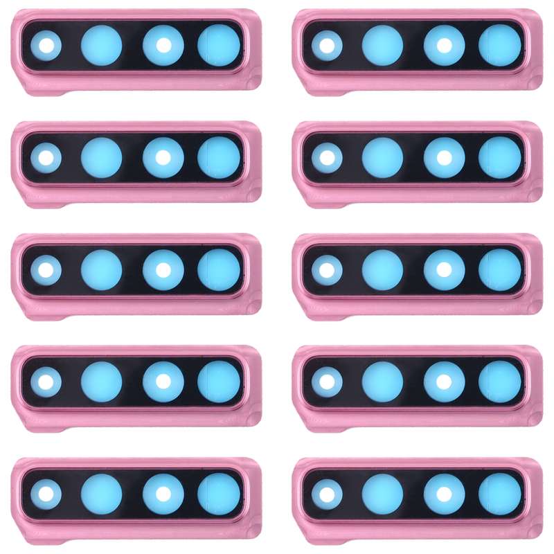 For Galaxy A9 (2018) A920F/DS 10pcs Camera Lens Cover (Pink)