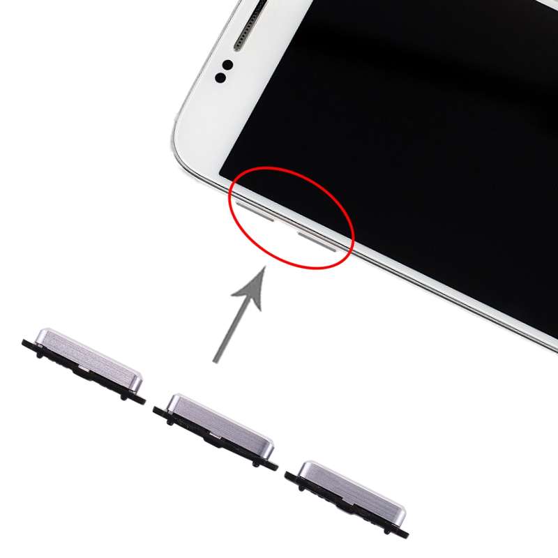 For Galaxy S6 10 Set Side Keys(Black)