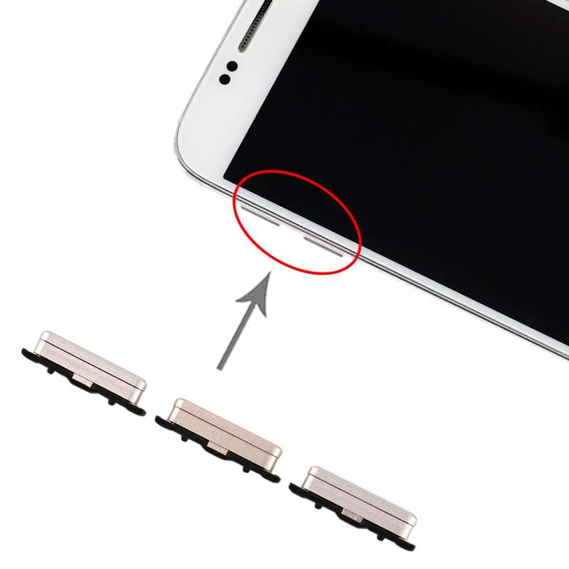 For Galaxy S6 10 Set Side Keys(Black)