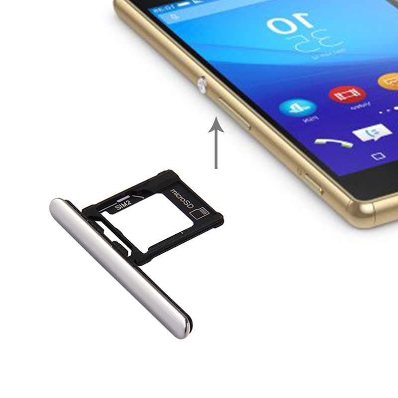 Micro SD / SIM Card Tray + Card Slot Port Dust Plug for Sony Xperia XZ Premium (Dual SIM Version)(Bl