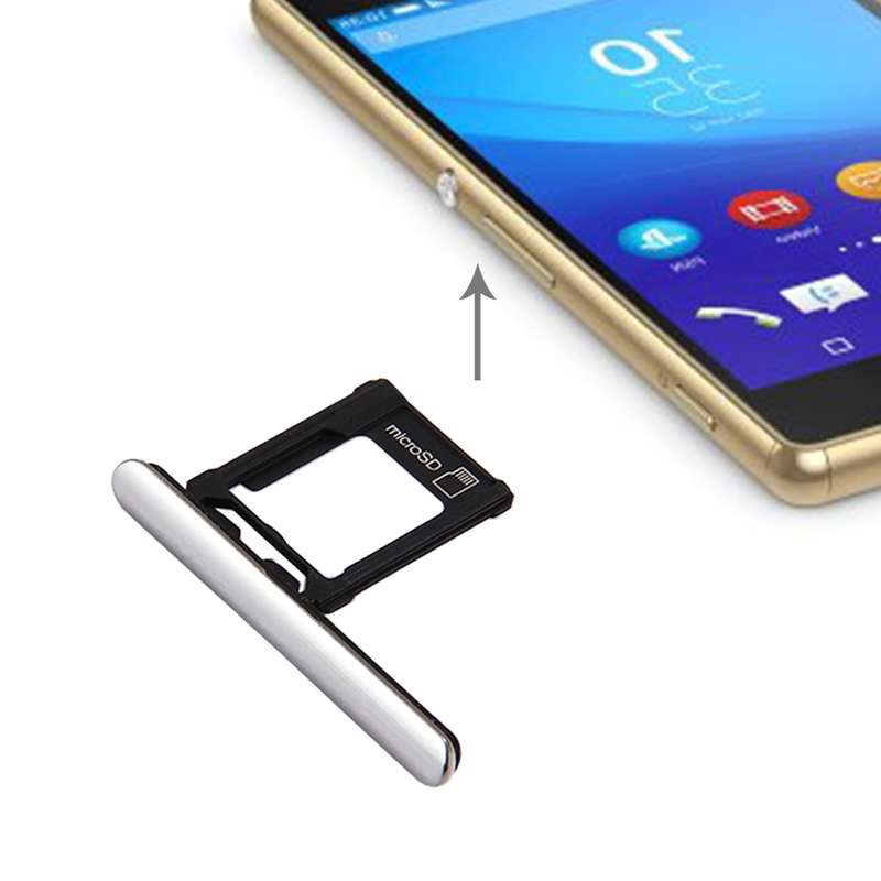 Micro SD Card Tray + Card Slot Port Dust Plug for Sony Xperia XZ Premium (Single SIM Version)(Black)