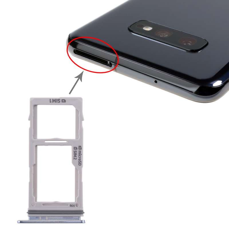 For Galaxy S10+ / S10 / S10e SIM Card Tray + SIM Card Tray / Micro SD Card Tray (Green)