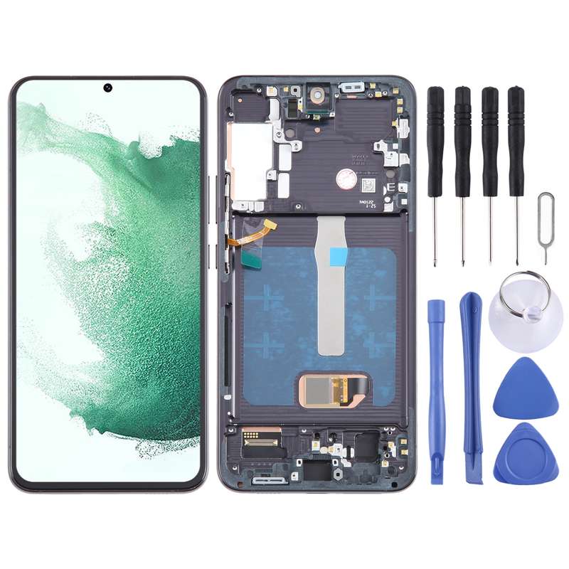 For Samsung Galaxy S22+ 5G SM-S906B 6.55 inch OLED LCD Screen Digitizer Full Assembly with Frame (B