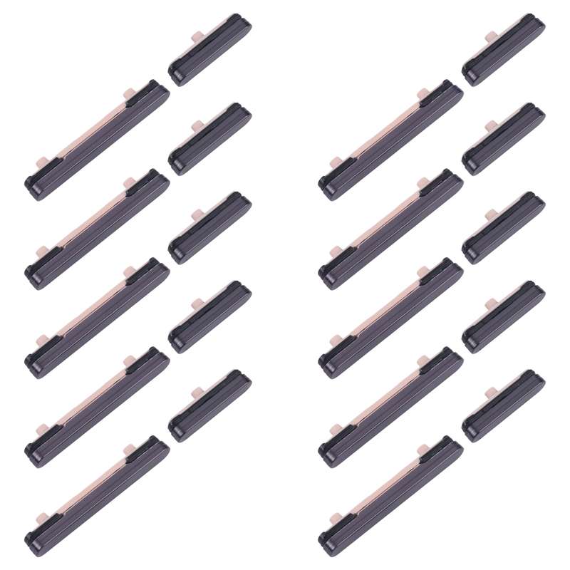 For Samsung Galaxy S24+ SM-S926B 10pcs Original Power Button and Volume Control Button (Black)