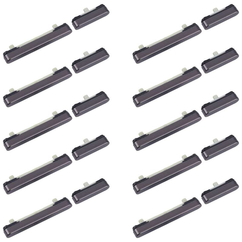 For Samsung Galaxy S24 Ultra SM-S928B 10pcs Original Power Button and Volume Control Button (Black)