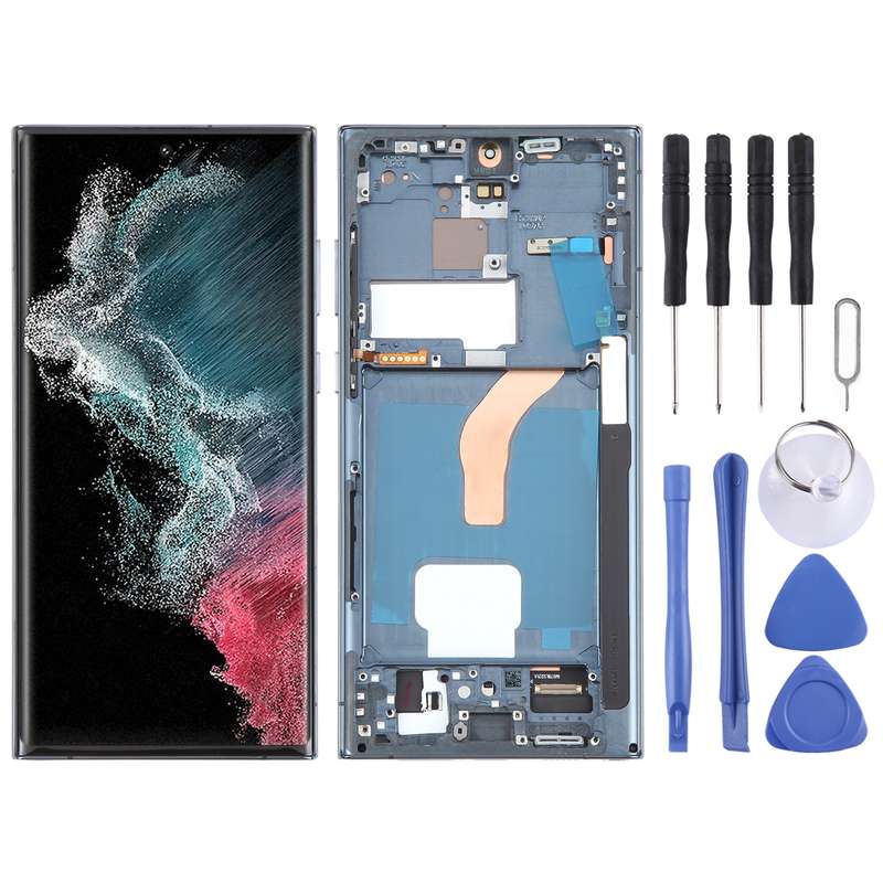 For Samsung Galaxy S22 Ultra 5G SM-S908U US Edition 6.78 inch OLED LCD Screen Digitizer Full Assembl