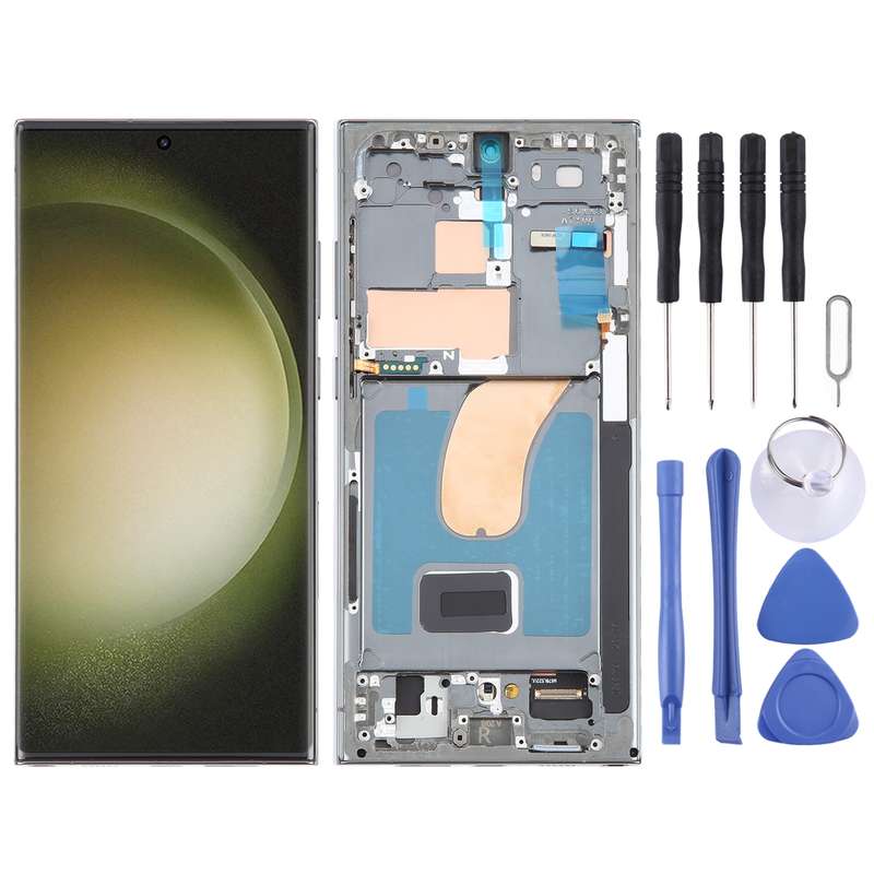 For Samsung Galaxy S23 Ultra 5G SM-S918U US Edition 6.78 inch OLED LCD Screen Digitizer Full Assembl