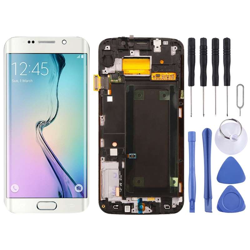 Original Super AMOLED LCD Screen For Samsung Galaxy S6 Edge SM-G925F Digitizer Full Assembly with Fr