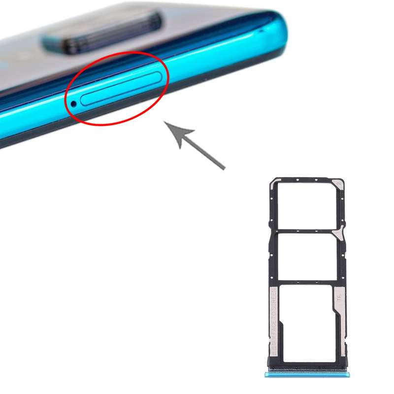 SIM Card Tray + SIM Card Tray + Micro SD Card Tray for Xiaomi Redmi Note 9S/Redmi Note 9 Pro Max/Red