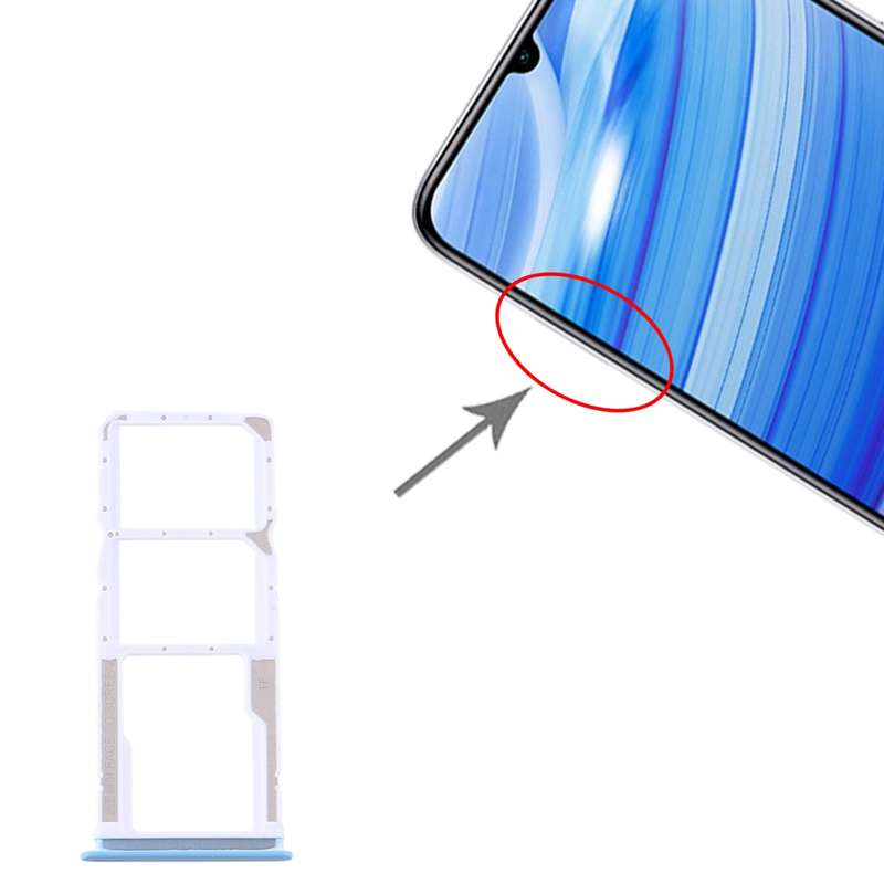 SIM Card Tray + SIM Card Tray + Micro SD Card Tray for Xiaomi Redmi 10X 4G / Redmi Note 9(White)