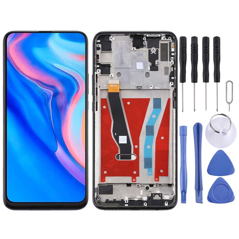 LCD Screen and Digitizer Full Assembly with Frame for Huawei Y9 Prime (2019)(Blue)