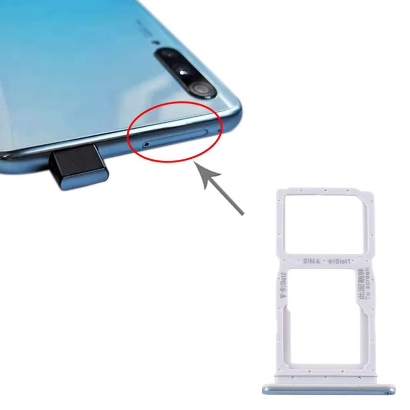 SIM Card Tray + SIM Card Tray / Micro SD Card Tray for Huawei Y9s(Black)