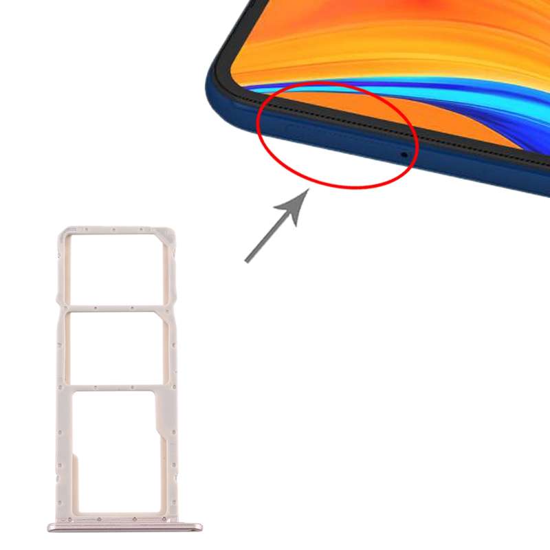 SIM Card Tray + SIM Card Tray + Micro SD Card Tray for Huawei Y6s (2019) (Black)