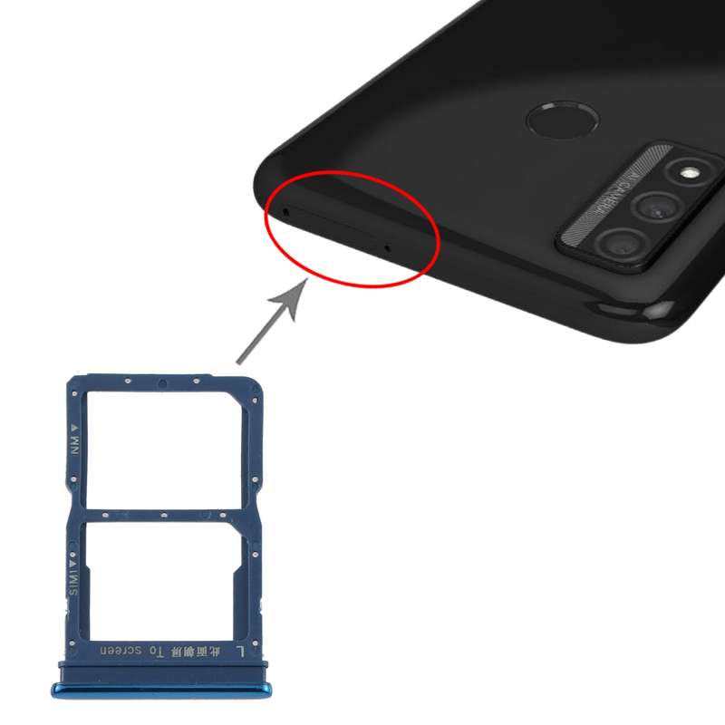 SIM Card Tray + NM Card Tray for Huawei P Smart 2020 (Black)