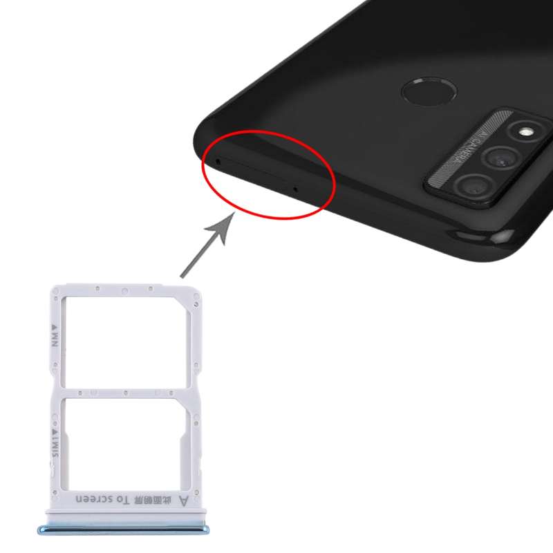 SIM Card Tray + NM Card Tray for Huawei P Smart 2020 (Black)