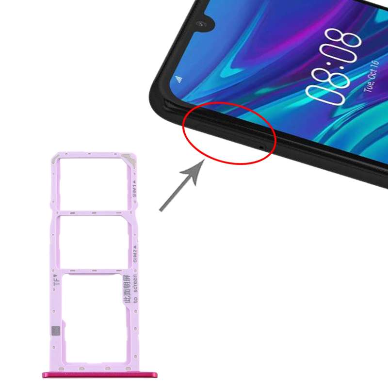 SIM Card Tray + SIM Card Tray + Micro SD Card Tray for Huawei Y6 Pro (2019) (Green)
