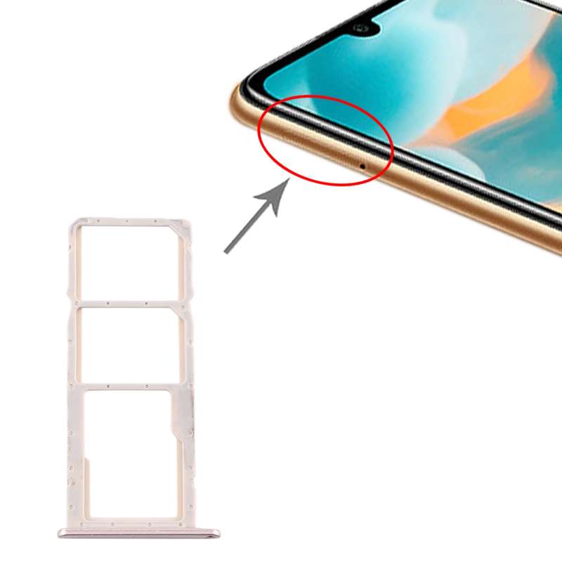 SIM Card Tray + SIM Card Tray + Micro SD Card Tray for Huawei Y6 (2019) (Red)