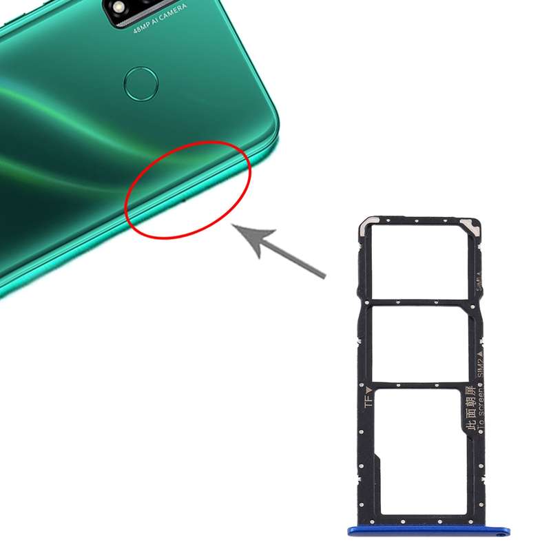 SIM Card Tray + SIM Card Tray + Micro SD Card Tray for Huawei Y8s (Purple)