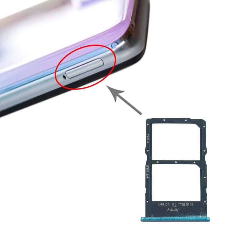 SIM Card Tray + NM Card Tray for Huawei P40 Lite (Black)