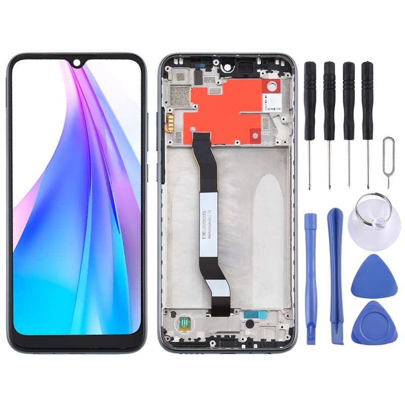 TFT LCD Screen for Xiaomi Redmi Note 8T Digitizer Full Assembly with Frame(Silver)