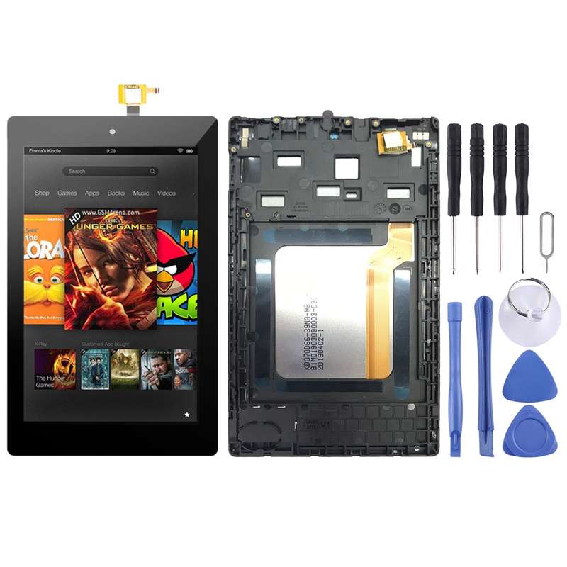 OEM LCD Screen for Amazon Kindle Fire HD 7 2017 SR043KL Digitizer Full Assembly with FrameBlack)
