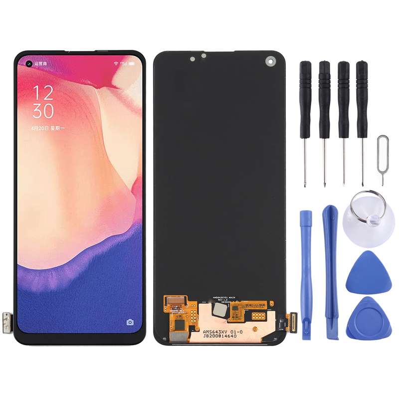 Original AMOLED Material LCD Screen and Digitizer Full Assembly for OPPO Reno4 SE(China) / Realme 7