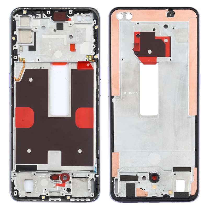 For OPPO Reno4 5G PDPM00, PDPT00, CPH2091 Front Housing LCD Frame Bezel Plate (Black)