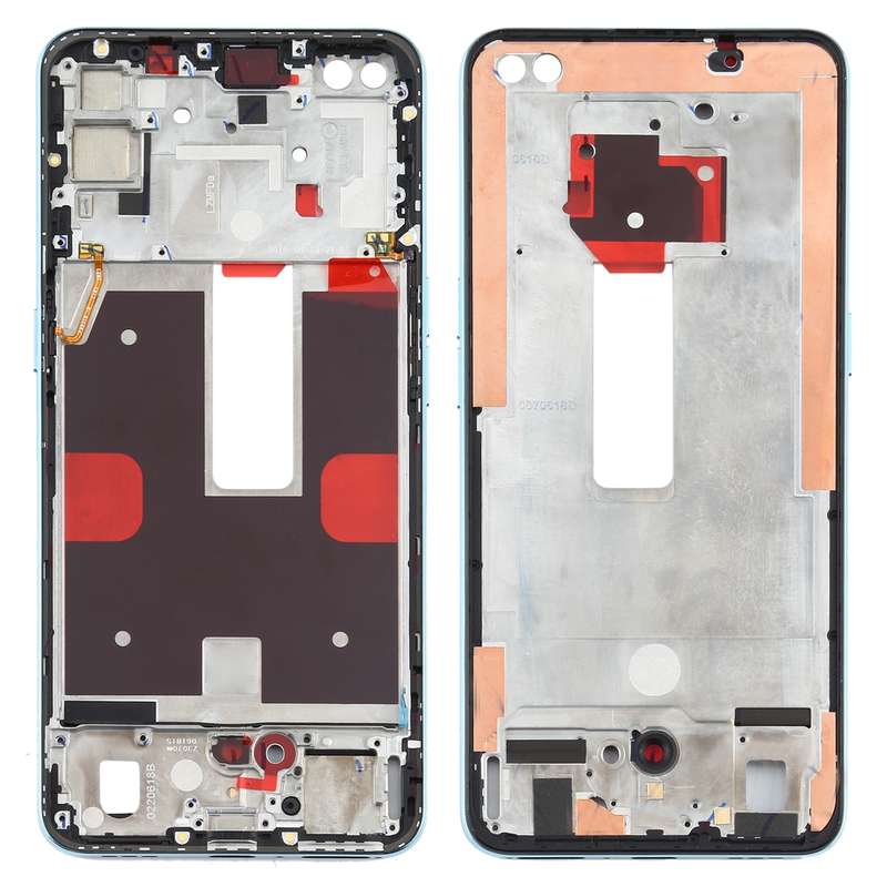 For OPPO Reno4 5G PDPM00, PDPT00, CPH2091 Front Housing LCD Frame Bezel Plate (Black)