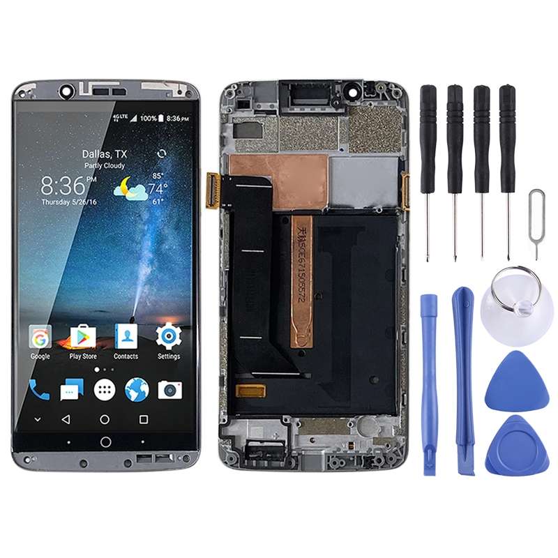 Original AMOLED LCD Screen for ZTE Axon 7 A2017 A2017U A2017G Digitizer Full Assembly With Frame (Gr