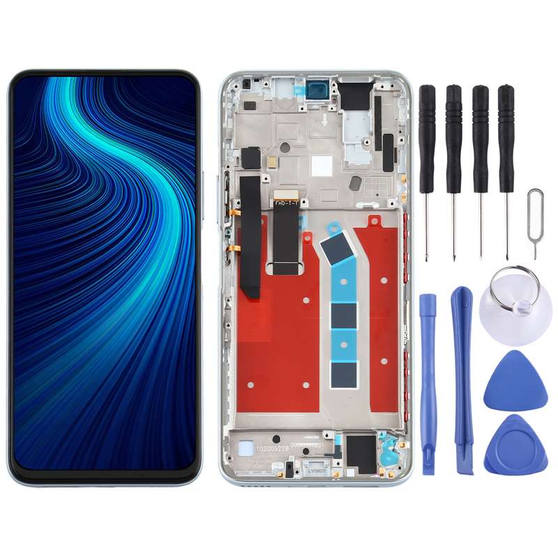 OEM LCD Screen for Huawei Honor X10 5G Digitizer Full Assembly with Frame(Blue)