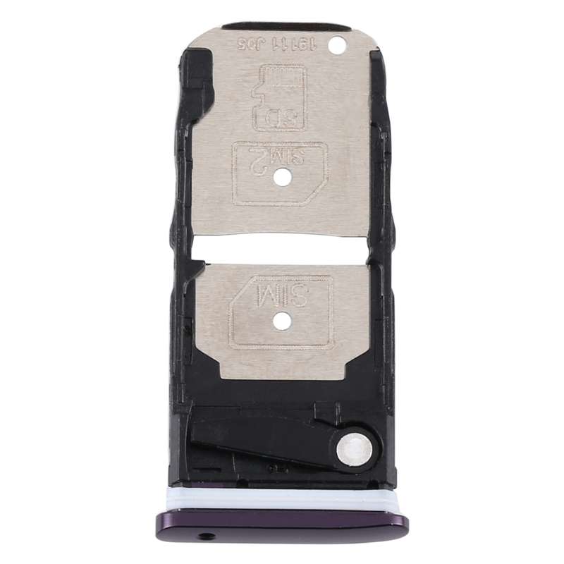SIM Card Tray + SIM Card Tray / Micro SD Card Tray for Motorola One Zoom (Black)