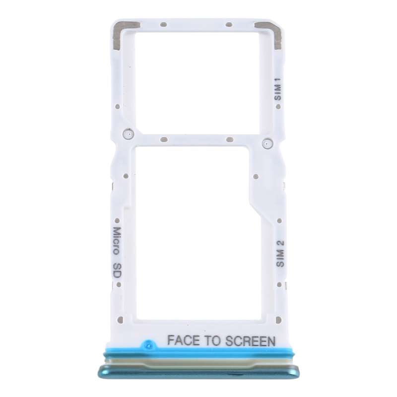 SIM Card Tray + SIM Card Tray / Micro SD Card Tray for Xiaomi Redmi Note 9 Pro 5G M2007J17C (Green)