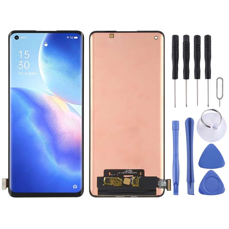 Original Super AMOLED Material LCD Screen and Digitizer Full Assembly for OPPO Reno5 Pro 5G / Reno5