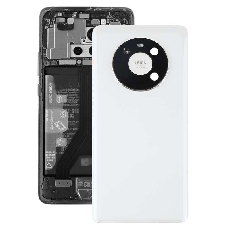 Original Battery Back Cover with Camera Lens Cover for Huawei Mate 40(Silver)